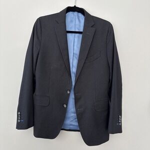 Beckett Robb Bespoke Custom Made Sport Coat Blazer 36R Gray Reda Italian Wool